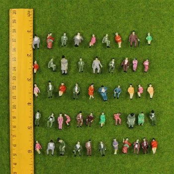 60pcs All Seated 1:87 HO scale Painted Figures People Passenger P87S