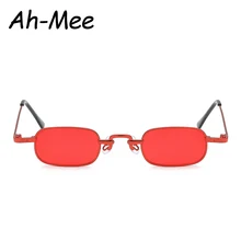 Vintage Small Square Punk Sunglasses Women Retro Steampunk Sun Glasses Men Brand Designer Red Lens Metal Rectangle Sunglass