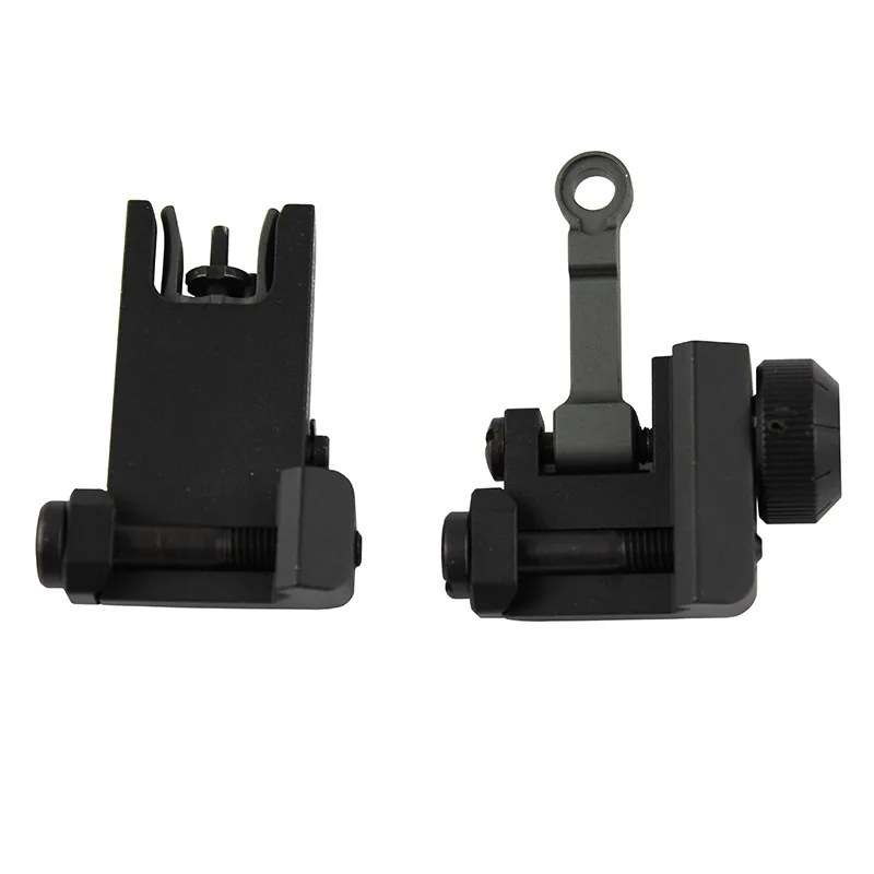 Quente de Alumínio Traseira para Airsoft bk de Venda Tactical Estilo 300 m Flip up Dobrável Vista Ferro Frente Caça bk de Cnc Kac 12 Esporte e Lazer