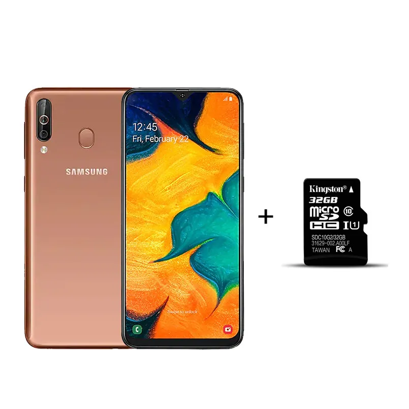 Samsung Galaxy A40S 6,4 дюймов HD+ 4G LTE мобильный телефон Android 6 ГБ ОЗУ 64 Гб ПЗУ 5000 мАч 123 ° ультра широкая камера смартфон - Цвет: With 32G TF