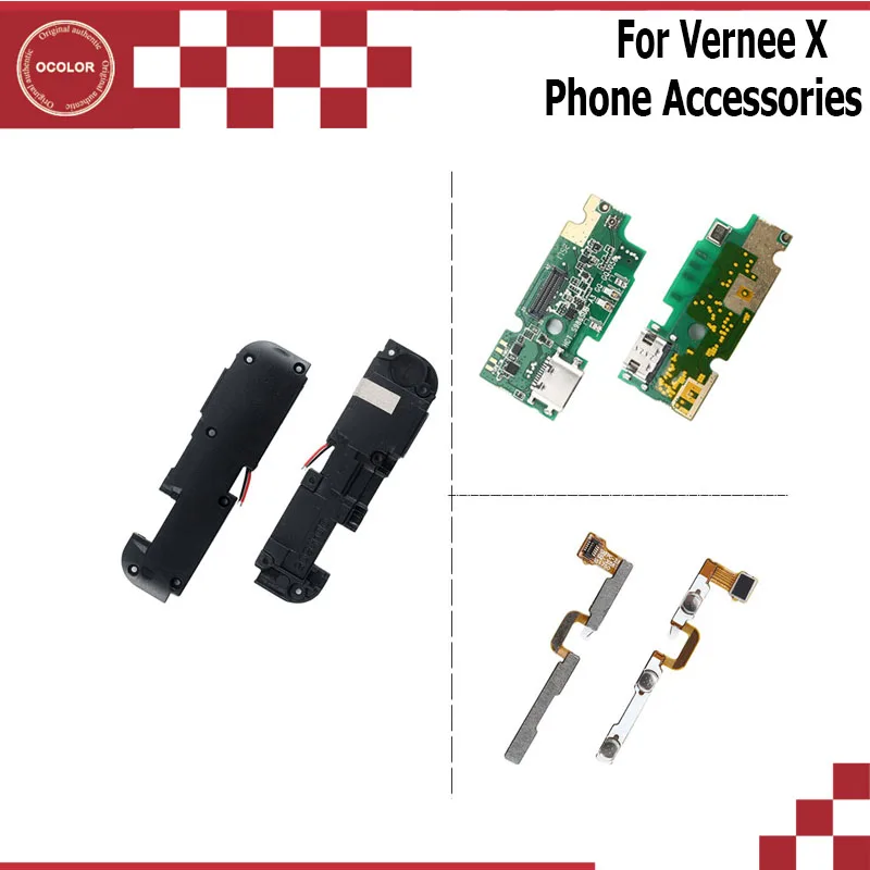 Ocolor для Vernee X USB разъем плата для зарядки с гибким кабелем PCB громкий динамик кнопка питания Кнопка громкости гибкий кабель для Vernee X