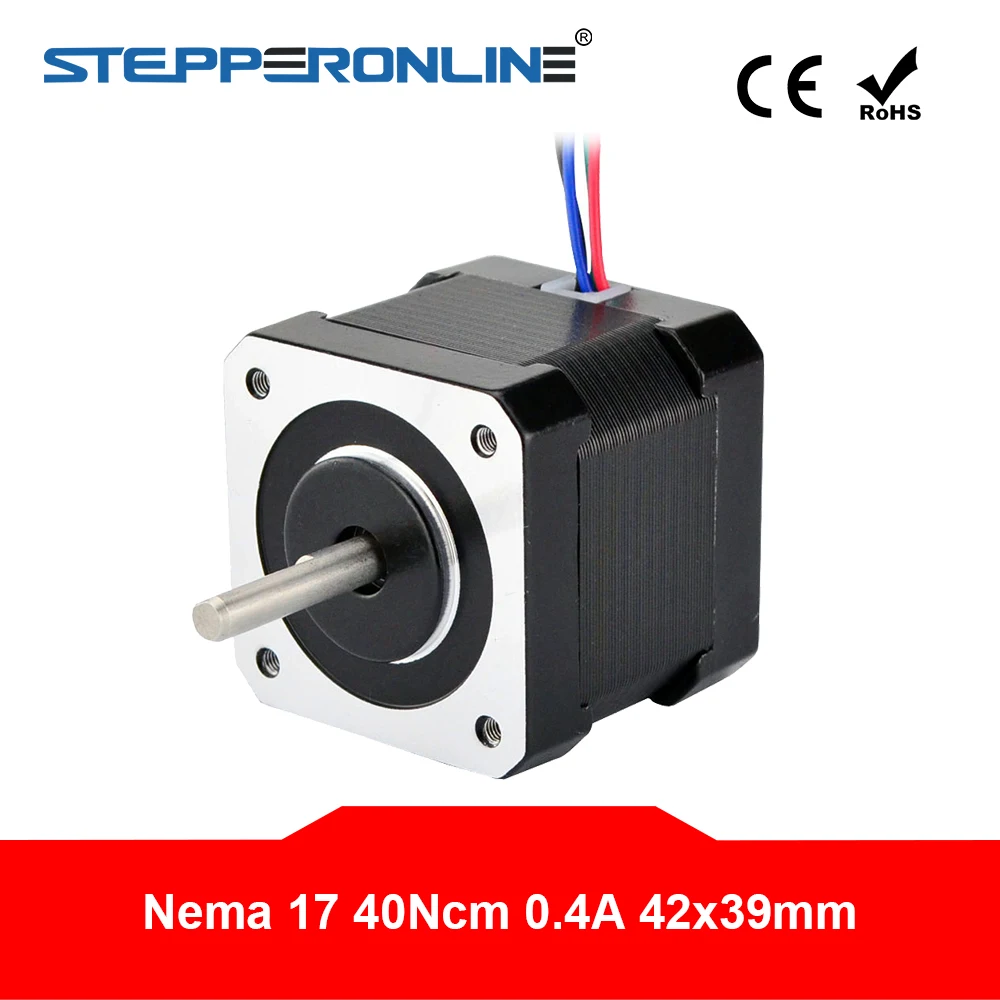 Nema 17(Национальная ассоциация владельцев электротехнических предприятий) шаговый двигатель 40Ncm(56.6oz.in) 12V 0.4A 42x39 мм 4-свинец Nema17 шаговый двигатель для DIY CNC Reprap