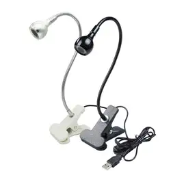Светодиодная светодиодный настольная лампа с зажимом USB гибкая светодиодная лампа для чтения Регулируемая яркость защита глаз Книга