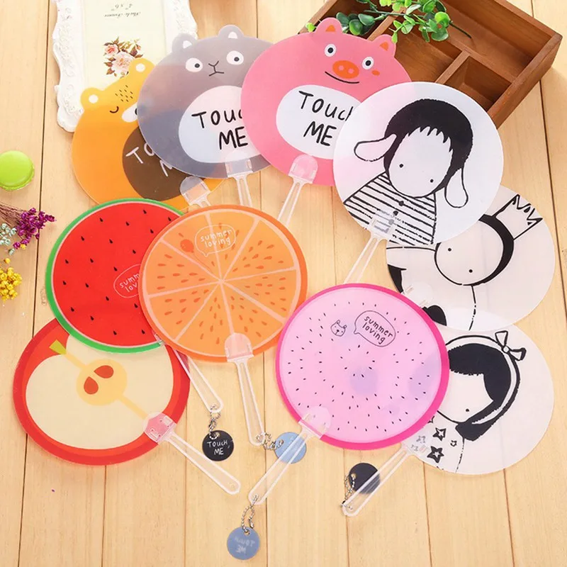 

2019 New Hot Sale 1 Pcs Small Plastic Summer Fruit Cartoon Animal Hand Fan Home Party Supply