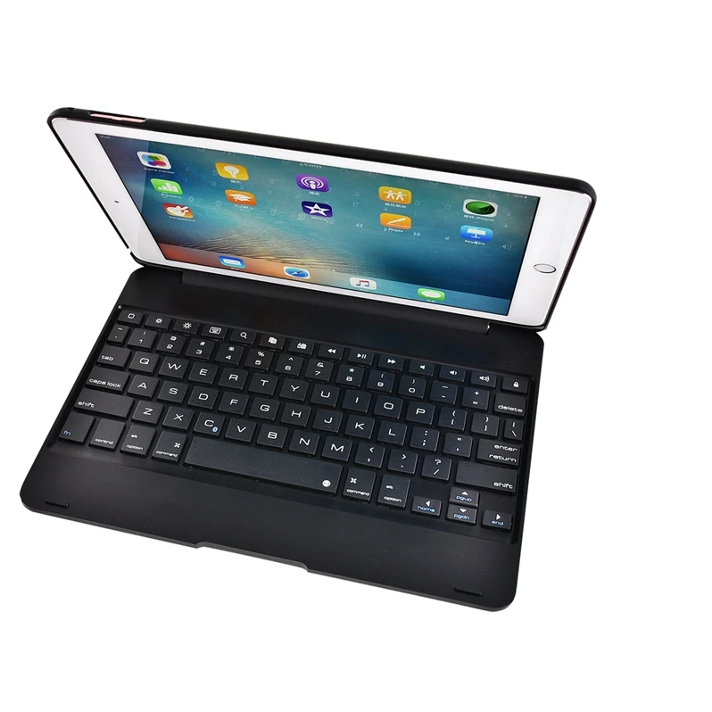Для iPad Air 2 беспроводной Bluetooth чехол-клавиатура для iPad Air 2 A1566 A1567 планшет флип-чехол для iPad Pro 9,7 A1673+ стилус - Цвет: Черный