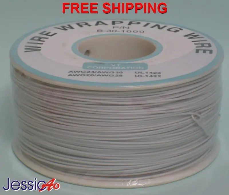 

Circuit board connector PCB test line White PVC copper 30 AWG jump OK fly wire 210m length bread-board fly wire FREE SHIPPING