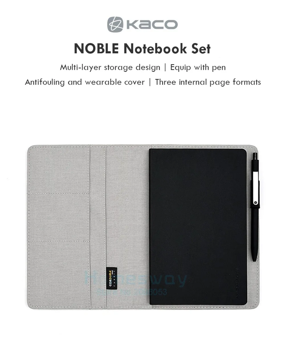 Xiaomi Mijia Kaco Noble paper notebook из искусственной кожи, многослойный Чехол для хранения, Размер A5, оснащён гелевой ручкой