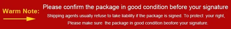 Make sure in good condition before signed