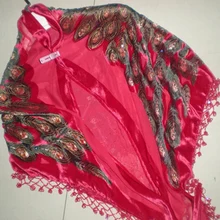 Треугольный вышитый бисером павлин шелк бархат чувство 30% нейлон 70% искусственный шелк сгоревший Пыльник оперная шаль шарф обертывание 7 шт./партия#2181