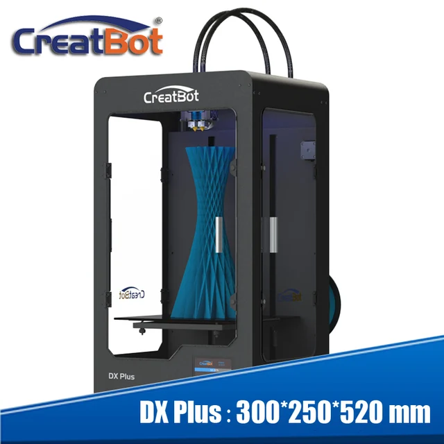 Cheap dual triple extruder metal frame desktop impresora 3d printer big print size 300x250x520 mm Creatbot DX plus free shipping