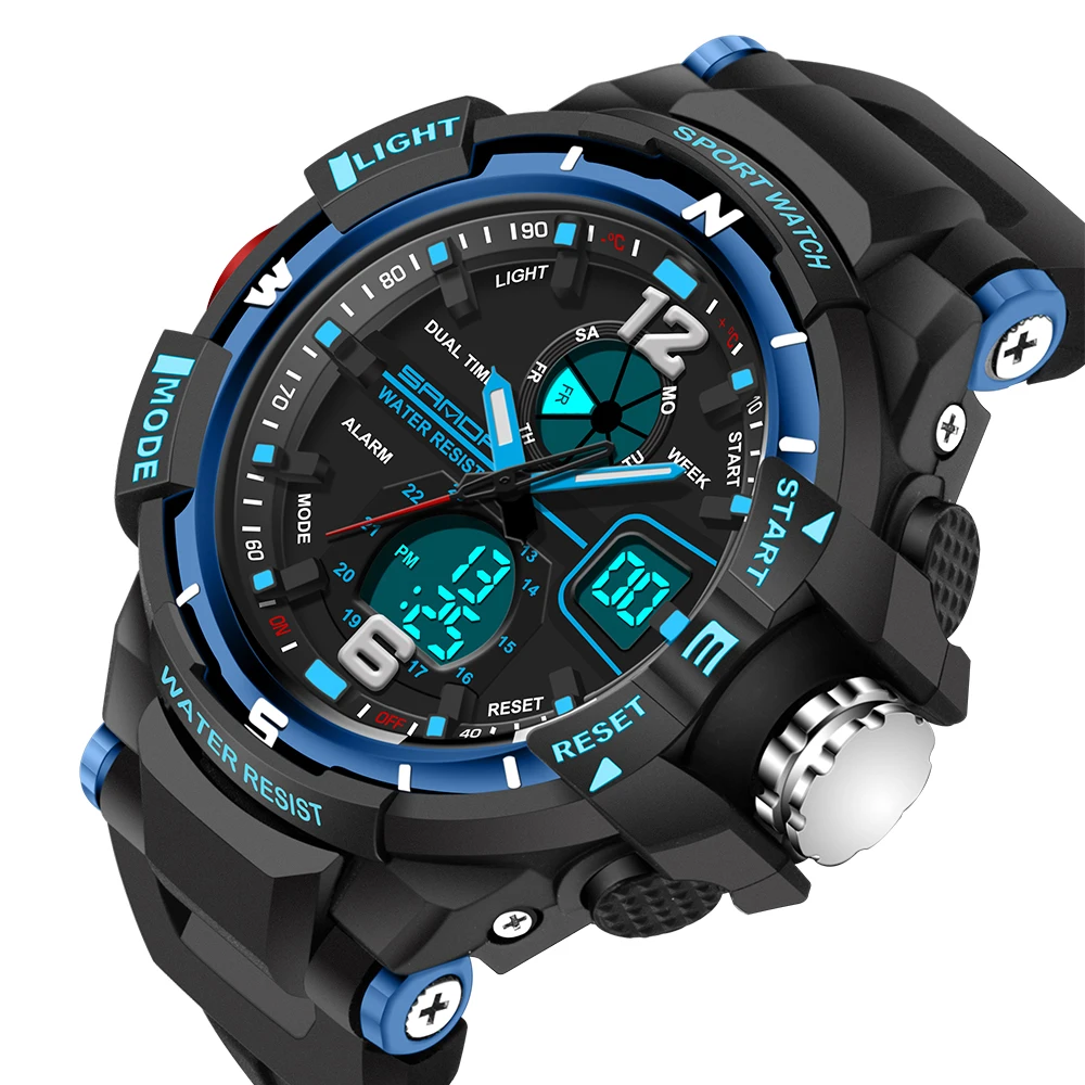 Zk20 новый модный бренд дети спортивные часы светодиодный цифровой кварцевые Военная Униформа часы для мальчиков и девочек многофункцион