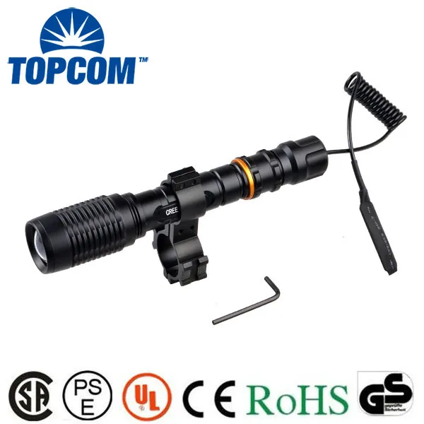 

[Free Ship]New Arrival Gun Rifle Hunting Lights Military T6 Torch T6 LED Tactical Flashlight just off/on light
