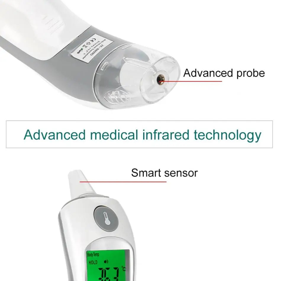 Детский термометр для лба и ушей, цифровой инфракрасный термометр для маленьких детей и взрослых