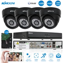 KKMOON 800TVL безопасности Камера Системы 4CH полный 1080N/720 P аналоговая камера высокого разрешения, система видеонаблюдения, цифровой видеорегистратор+ жесткий диск на 1 Тб HDMI P2P ONVIF устройство цифровой видеозаписи рекордер 4* ИК Крытая Камера