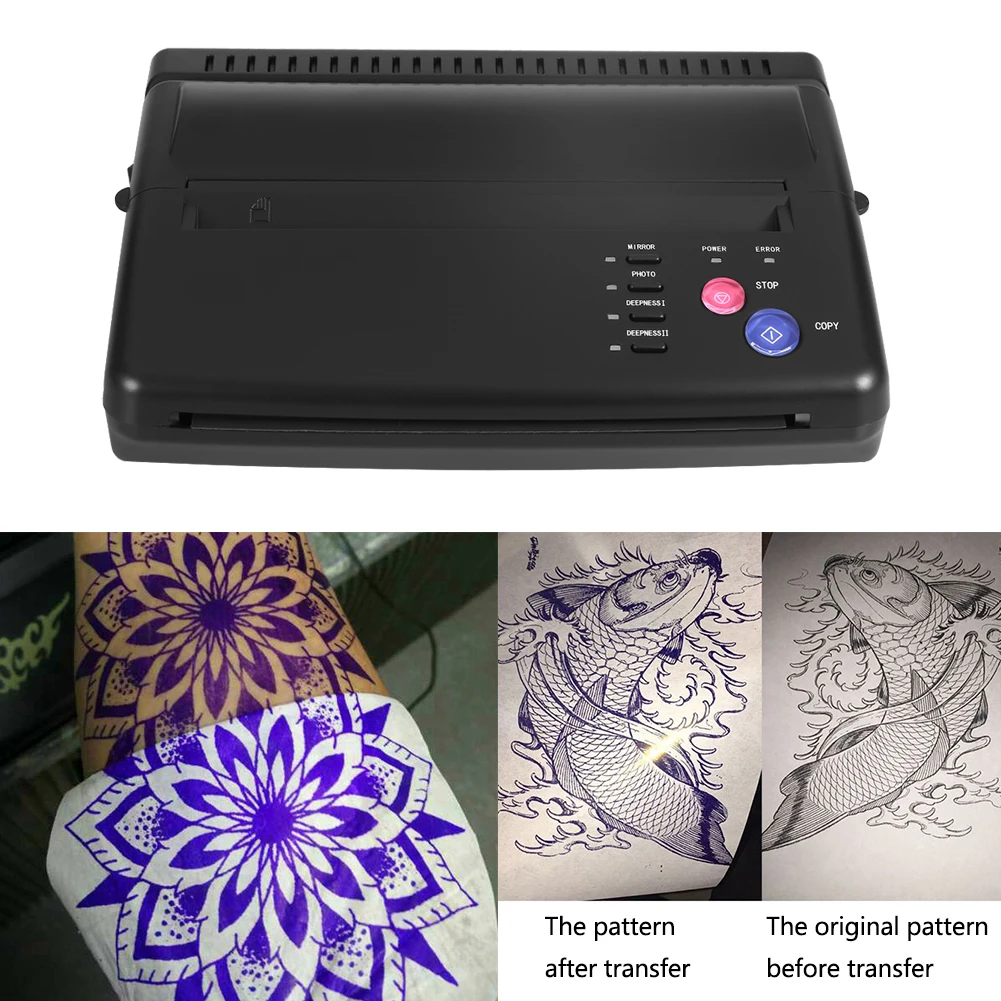 2 цвета машина для переноса татуировок принтер для рисования тепловой производитель трафаретов копир для татуировки Перманентная машина для макияжа