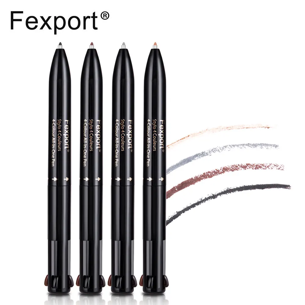 Бренд Fexport F6105 карандаш для бровей 4 цвета все-в-одном The bullet Pen брови макияж косметика Мода Водонепроницаемый sweatproof