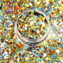 RM321-295 смешанные цвета и круглые точечные формы металлический блеск для косметика для ногтей и украшения своими руками