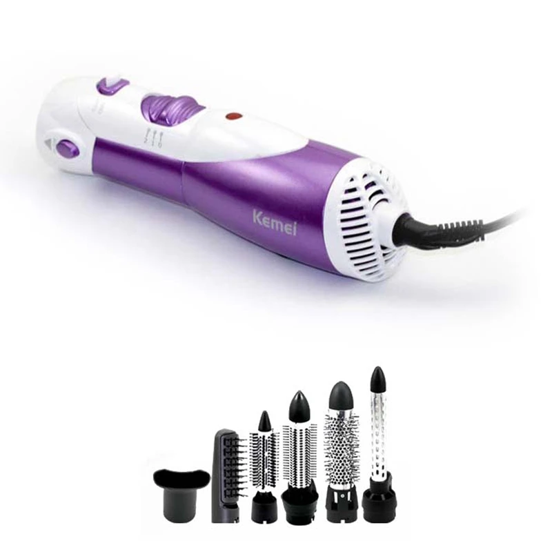 

Best Seller Kemei Seven in one multi-function hair dryer Purple