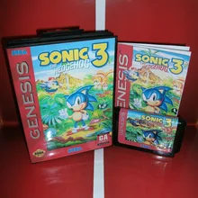 Игровой картридж Sonic the hedgehog 3 III с коробкой и руководством 16 бит MD карты для sega MegaDrive для Genesis