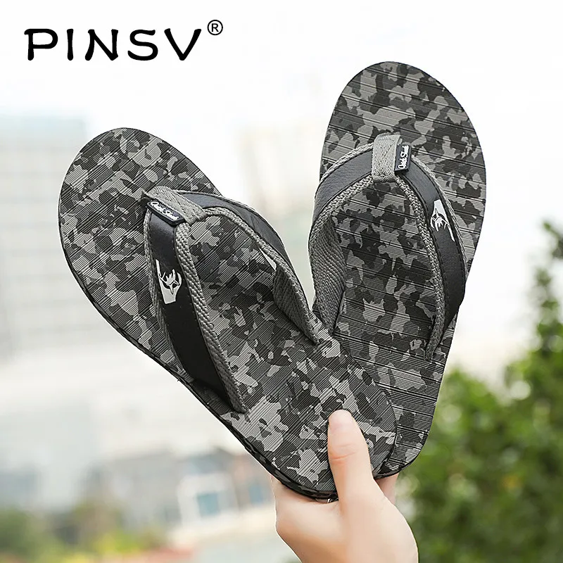 

Summer Men Flip Flops Quality Breathable Beach Sandals Shoes for Men Ventilate Male Slippers Casual Shoes PINSV