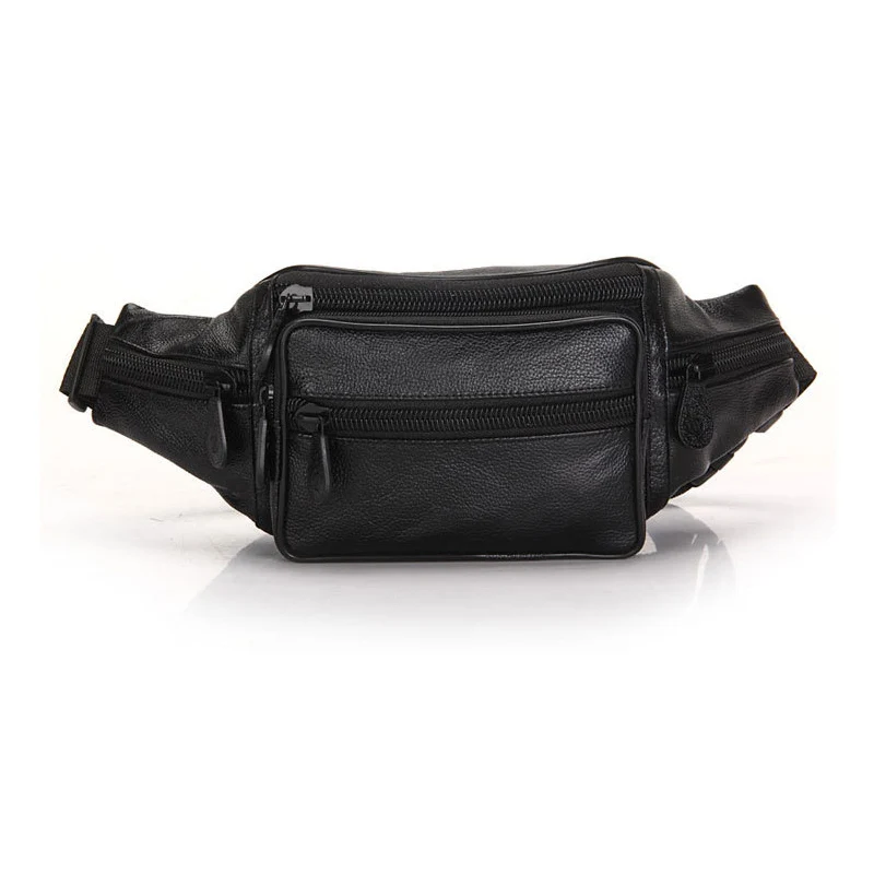

Men Waist Bag PU Leather Waist Packs Casual Travel Phone Coin Purse Over shoulder Bags BS2017