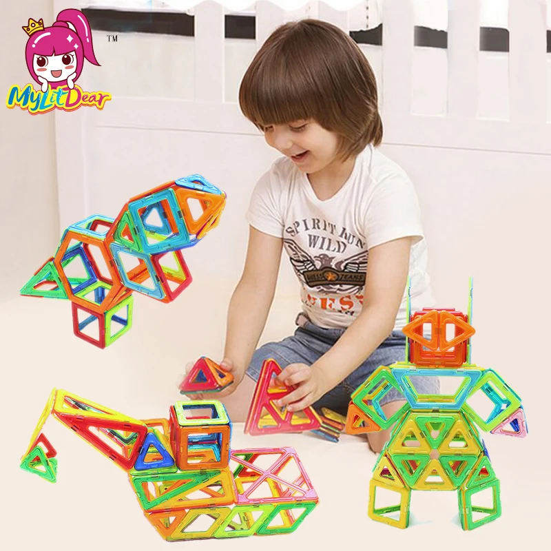 MylitDear 45 шт. учебный конструктор, Обучающие магнитные дизайнерская игрушка старый фонограф 3D DIY строительные блоки игрушки для детей
