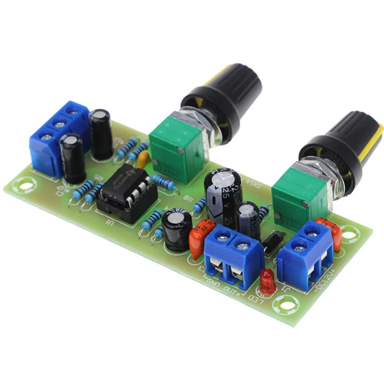 

DC 10-24V 22Hz-300Hz Filter Plate Subwoofer Amplifier Preamp Board 2.1 3-Channel