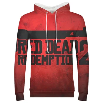

3D Red Dead: Redemption 2 Hoodies Hooded Zip Up Costume Spring Autumn Fashion Sweatshirt Street Style For Men Women Hoodie