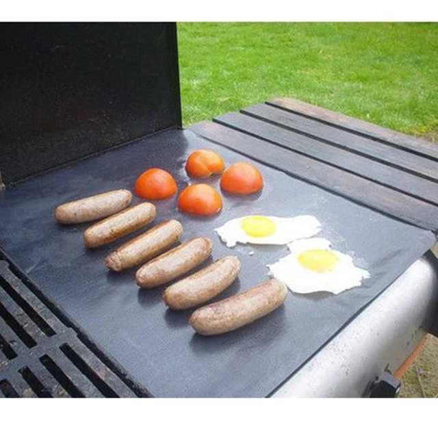 New 1pc 40X33CM Non Stick PTFE BBQ Liners Oven Liner Grill Foil Barbecue Liner Reusable Teflon