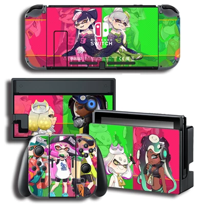 Игра Splatoon 2 Кожа Наклейка для nintendo Switch NS Кожа Наклейка для NS консоли и контроллера Защитная крышка наклейка виниловая - Цвет: Splatoon 2 Skin 5