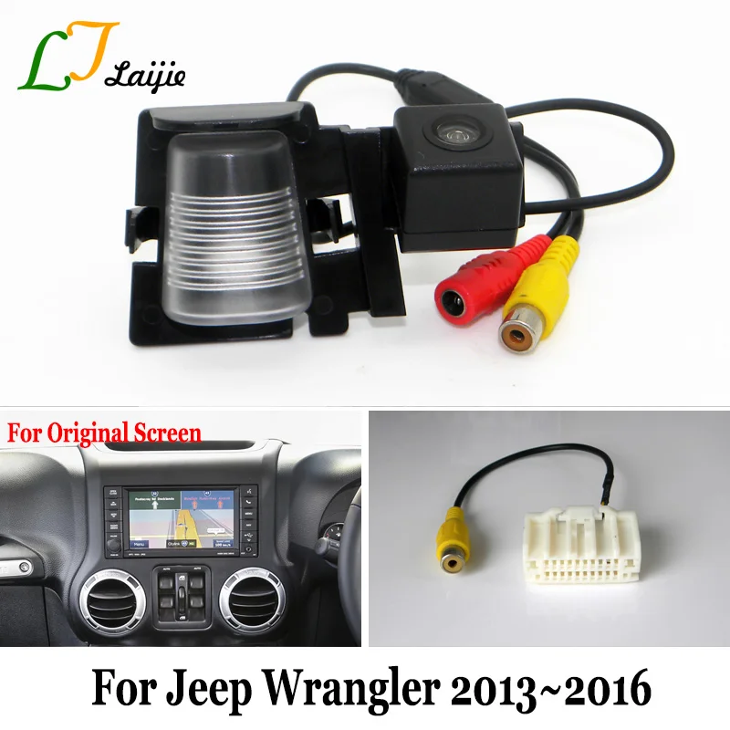 

Car Reverse Camera For Jeep Wrangler Rubico Sahara Unlimited 2013~2016 / Original Screen Compatible Rear View Backup Camera