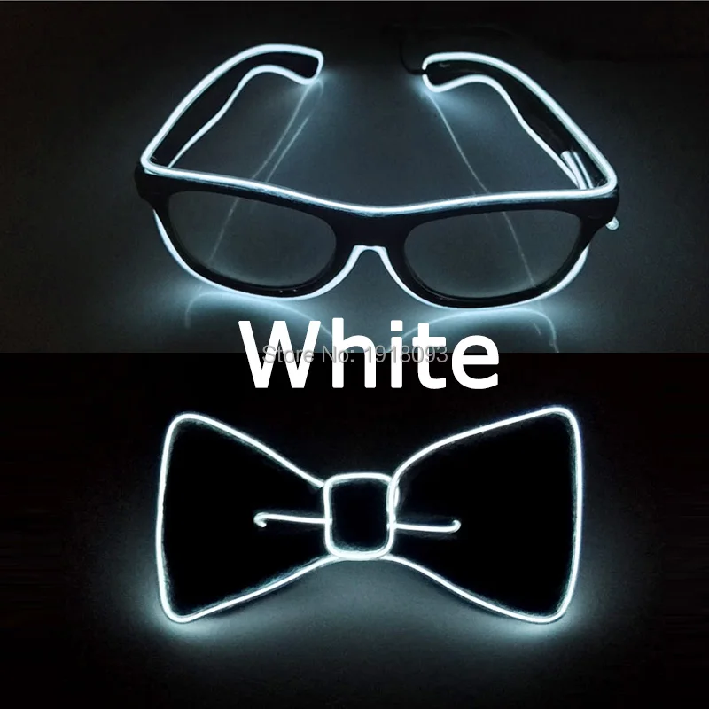 Лидер продаж EL продукт EL Wire очки+ EL галстук-бабочка светящиеся вечерние принадлежности светодиодный светильник украшение диджей ночной клуб украшения костюмов