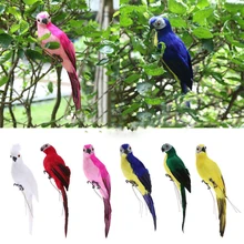 Ручная работа желтый Попугай животное птица газон фигурка орнамент двор Декор 35 см