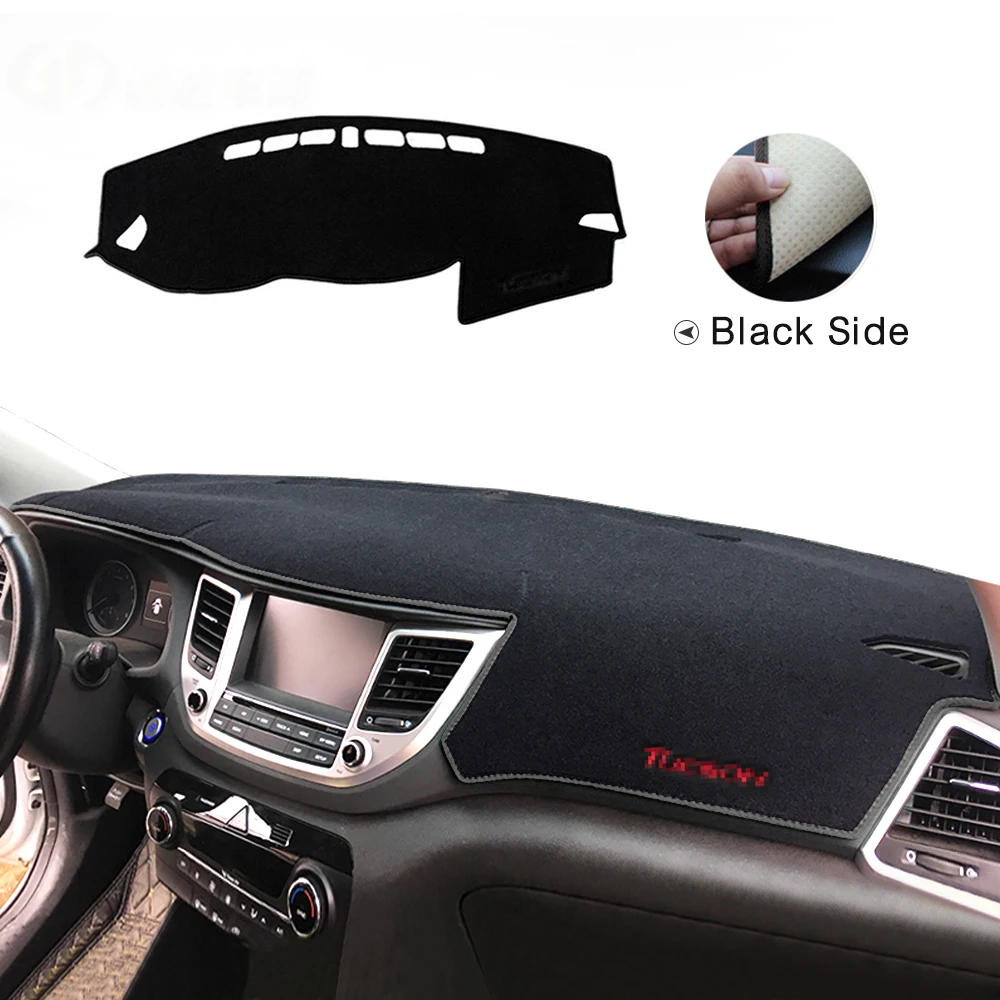 Для hyundai Tucson LHD аксессуары стайлинга автомобилей Dashboard Избегайте Light Pad инструмент крышка платформы стол