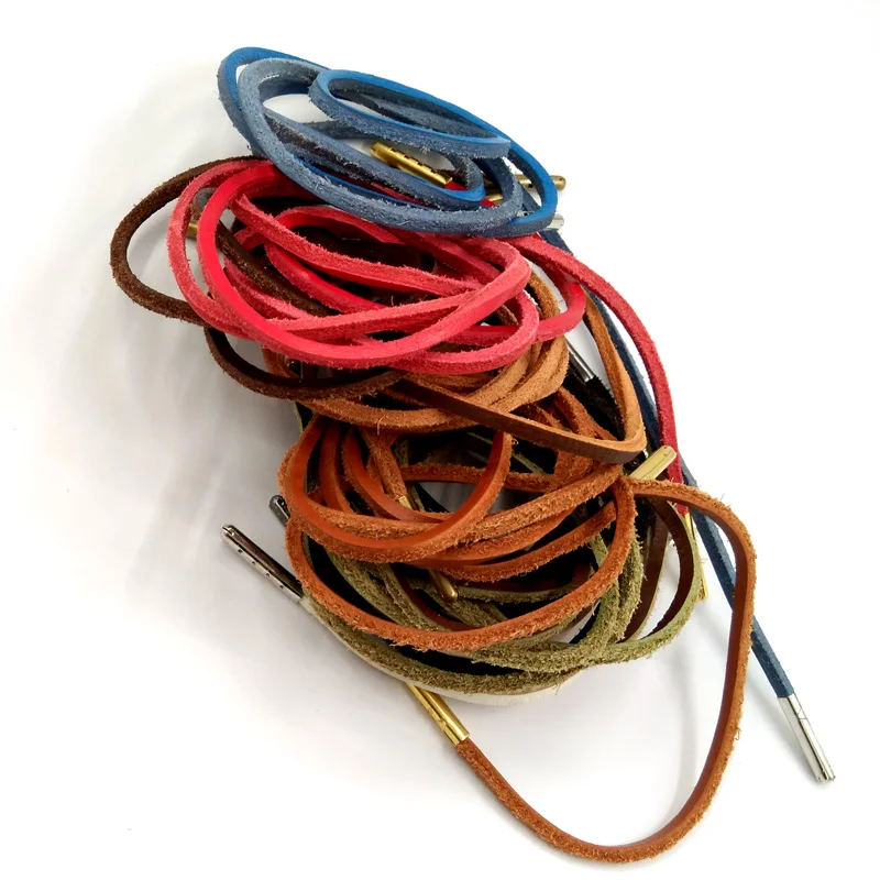 1 Pair Genuine Cowhide Square Shoelaces Boat Doug Shoes Shoelaces Retro Leather Boots Shoestring 10 Color Metal Head Shoelaces 1 Pair Genuine Cowhide Square Shoelaces Boat Doug Shoes Shoelaces Retro Leather Boots Shoestring 10 Color Metal Head Shoelaces
