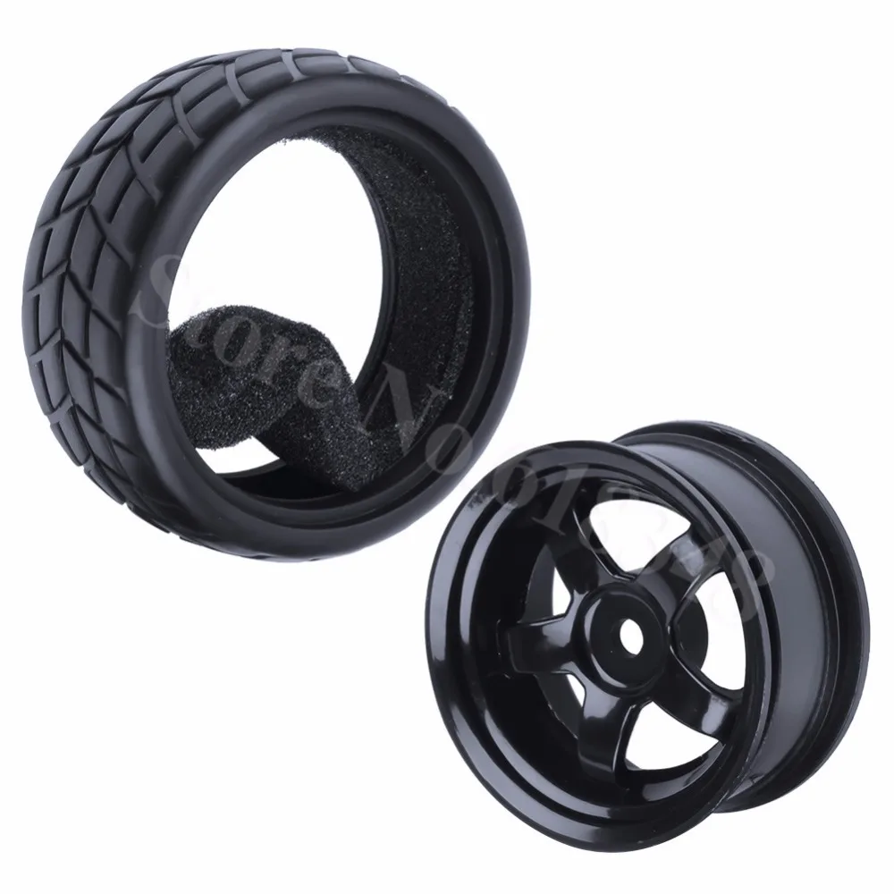 RC 1/10 On Road Car Tires & Wheel Rim Rubber Tyre For Redcat Racing Lightning EPX Pro Electric STR Nitro
