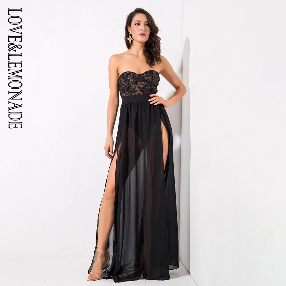 black tube gown