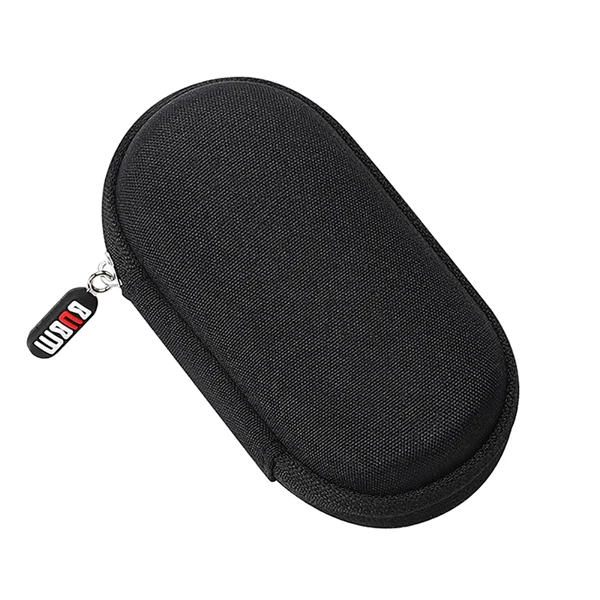 BUBM Portable Headphone Organizer, Mini Shockproof Carrying Pouch Bag for Wireless Earbuds Bluetooth Charger USB Flash Drive - Цвет: Elliptic-Black