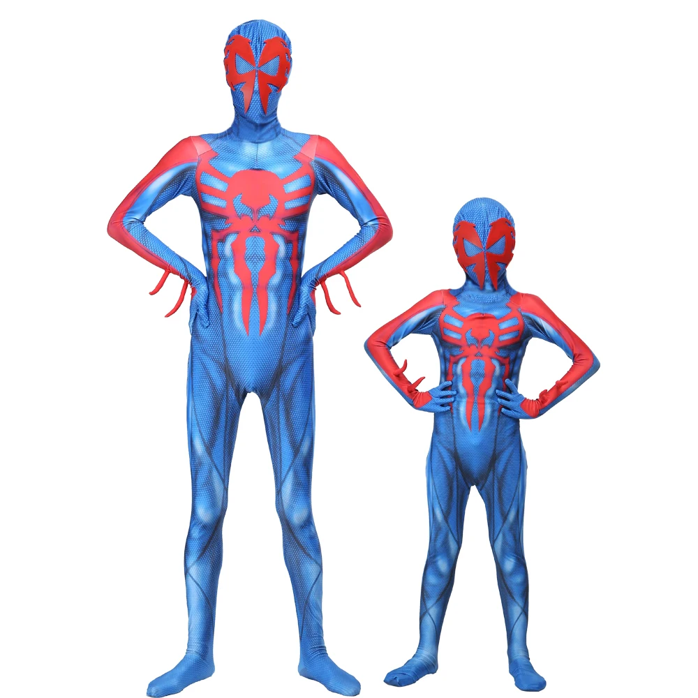 

New Spiderman 2099 Costume suit Adult kids spider man costumes cosplay Spider- Man Superhore party Costumes Zentai Jumpsuit Sets
