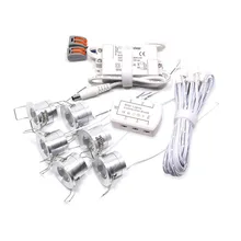 1 W* 6 шт/набор мини светодиодный Потолочные светильники с AC100-240V к DC12V драйвер для Кухня Кабинет домашний шкаф украшения отверстие-cut D25mm