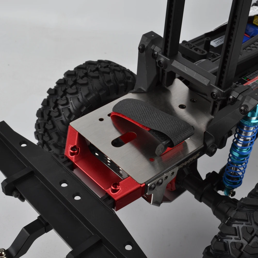 

High Quality Metal Battery Board Battery Holder Expansion Pate with Tie Down Strap 1/10 RC Crawler Car TRAXXAS TRX-4 TRX 4
