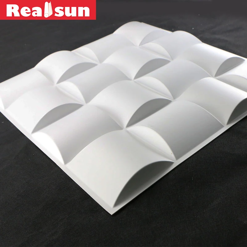 

2018 New Arrival Modern Environmental Durable PVC 3d Wall Panel for Home Deco 50*50CM Super Lightweight 3D Wall Board