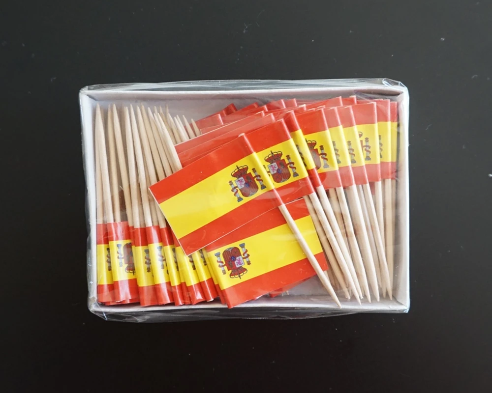 

Spain toothpick flags, Country flag, Cake toppers, total 2000pcs, 100pcs/bag, Free ship