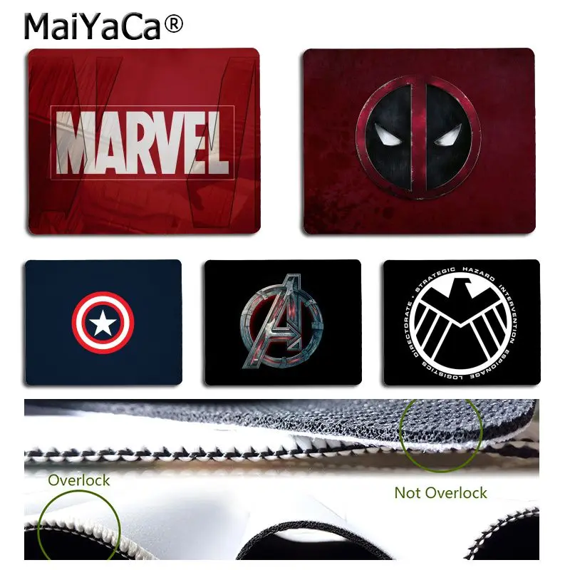 

MaiYaCa 2018 New marvel logo DIY Design image Game mousepad Simple Design Speed Game Mouse Pads