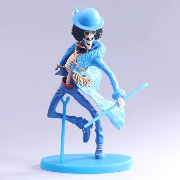 

Anime One Piece 20th Anniversary Brook Straw Hat Crew Blue Clothes PVC Action Figures Collectible Model Toys Doll 20cm