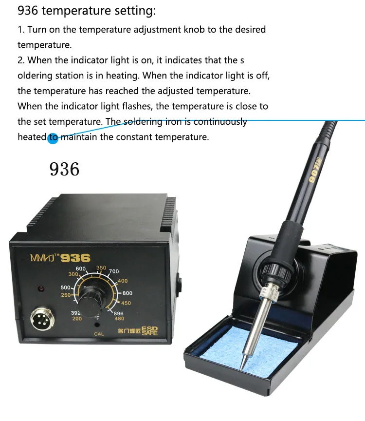 Быстрый нагрев 936 паяльная станция электронный сварочный Утюг новая версия Цифровой паяльник Электрический паяльник