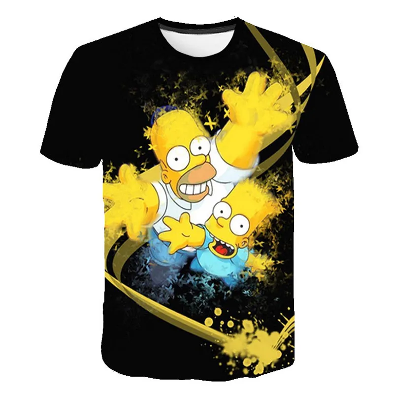 Новейшая одежда, принт Симпсоны, 3d футболка для мужчин и женщин, Повседневная забавная футболка с рисунком Харадзюку, уличная одежда