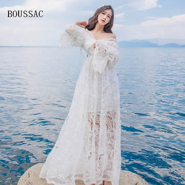 

2018 Autumn New Long Dress Vintage Temperament Woman Dress Lace Embroidery Slash Neck Long Sleeve Dress for Female vestidos