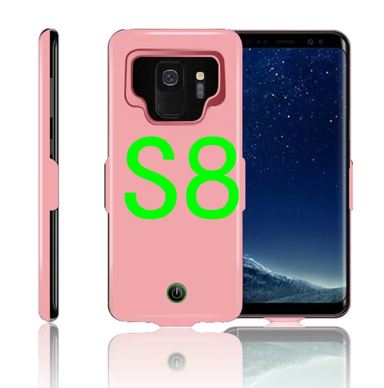 Чехол для зарядки аккумулятора для samsung Galaxy S8, S9 Plus, Note 9, A8 Plus,, чехол для зарядного устройства, запасная упаковка, внешний аккумулятор, чехол, Capa - Цвет: S8-Pink