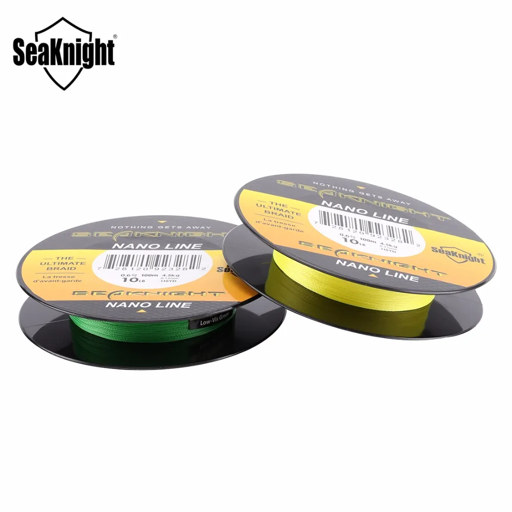 SeaKnight نانو 100 متر مضفر خط الصيد 4 فروع المتعددة الشعيرات الأسماك خط 4LB 6LB 8LB 10LB الكارب الصيد المياه المالحة المياه العذبة
